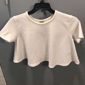 White crop top