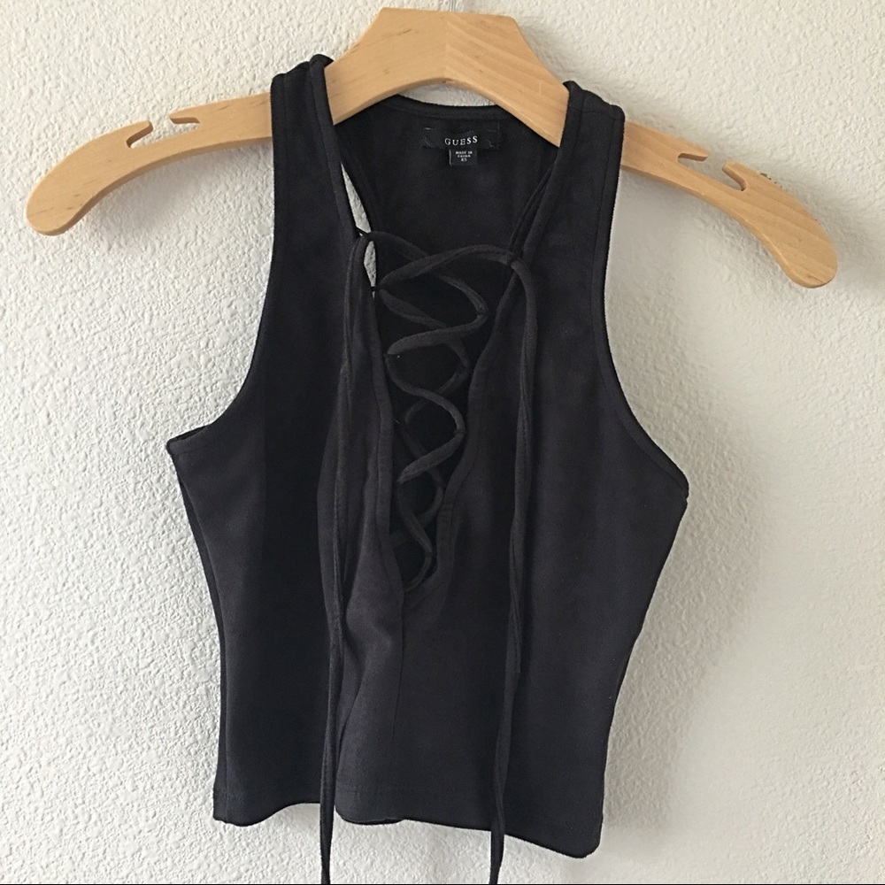 GUESS Ruthie Lace-Up Crop