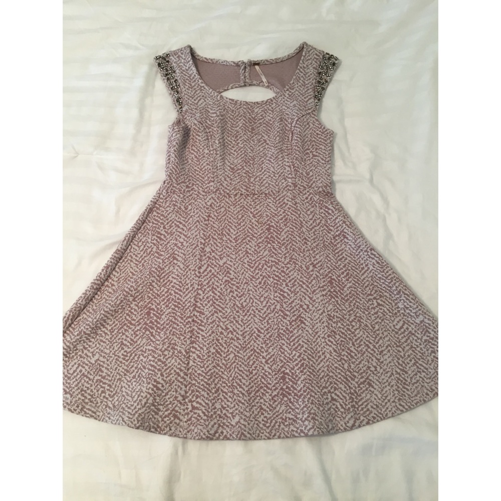 Free People Fit and Flare Beaded Detail Dress