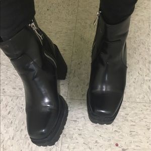 Biker Platform Booties