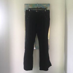 Anthropologie dark navy linen pants