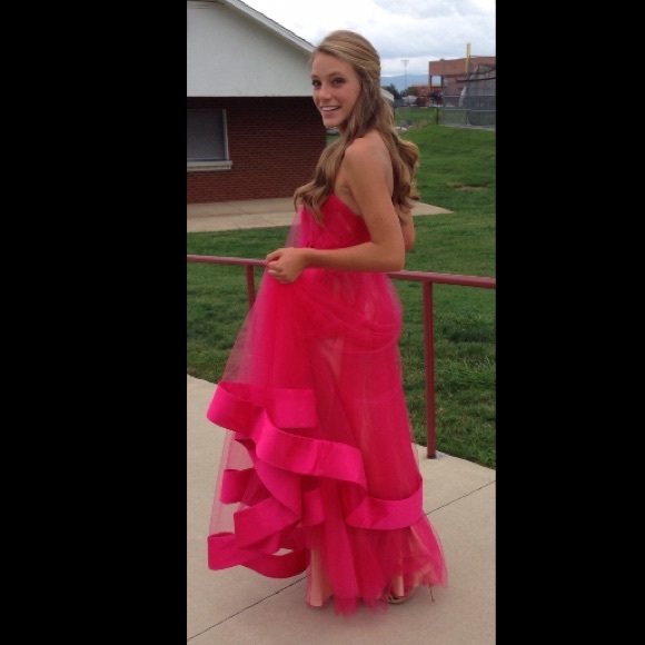 La Femme formal Prom Homecoming dress Size 0 Pink - Picture 5 of 7