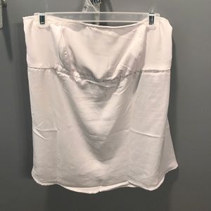 White strapless top