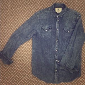 Zara Men's Denim Shirt LRG