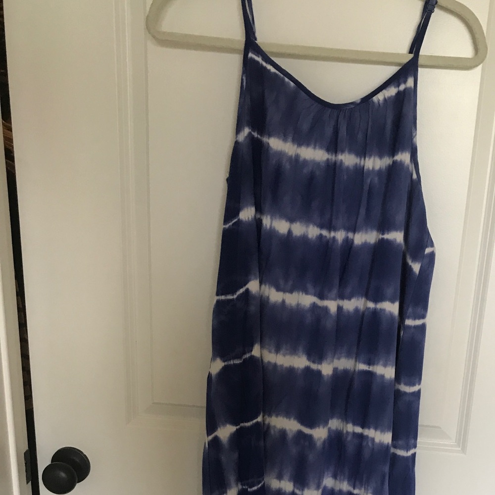 Blue and white Merona maxi dress in size large