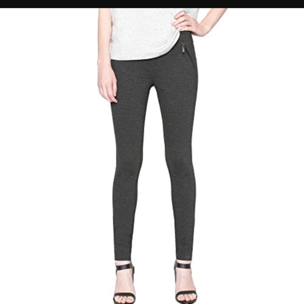 NWT Matty M zippered leggings in charcoal