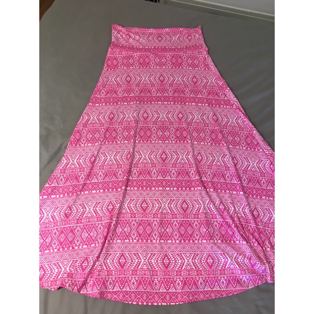 Lularoe Large Pink Aztec Maxi skirt!