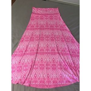 Lularoe Large Pink Aztec Maxi skirt!