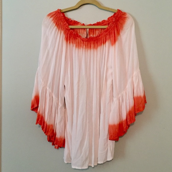 Elan Off the Shoulder Dip Dye Dress - Picture 2 of 4