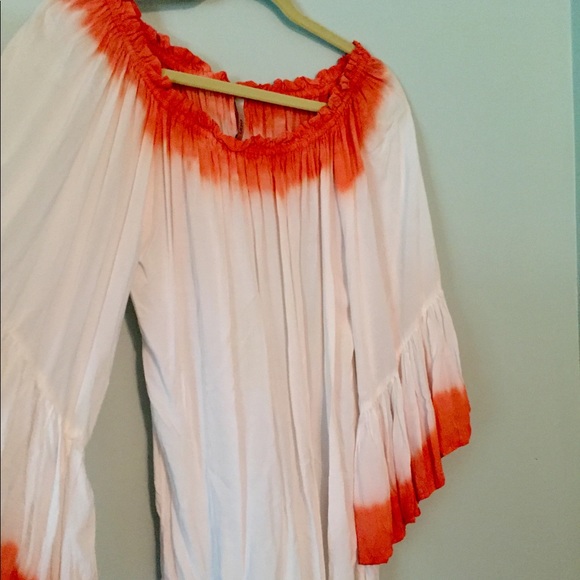 Elan Off the Shoulder Dip Dye Dress - Picture 3 of 4