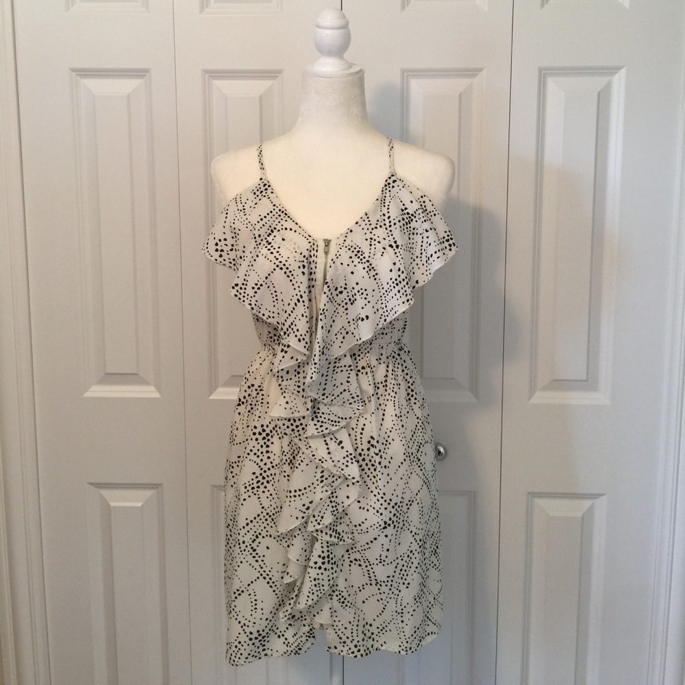 Francesca's Ruffle Front Zipper Dress