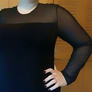 Dressbarn mesh sleeve top