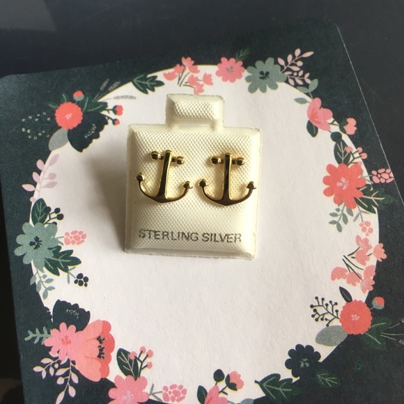 925 sterling silver: anchor studs - Picture 2 of 4
