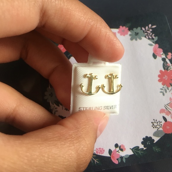 925 sterling silver: anchor studs - Picture 4 of 4