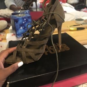 Size 10 Army green heels from Charlotte Russe