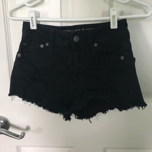 American Eagle Black Denim Shorts