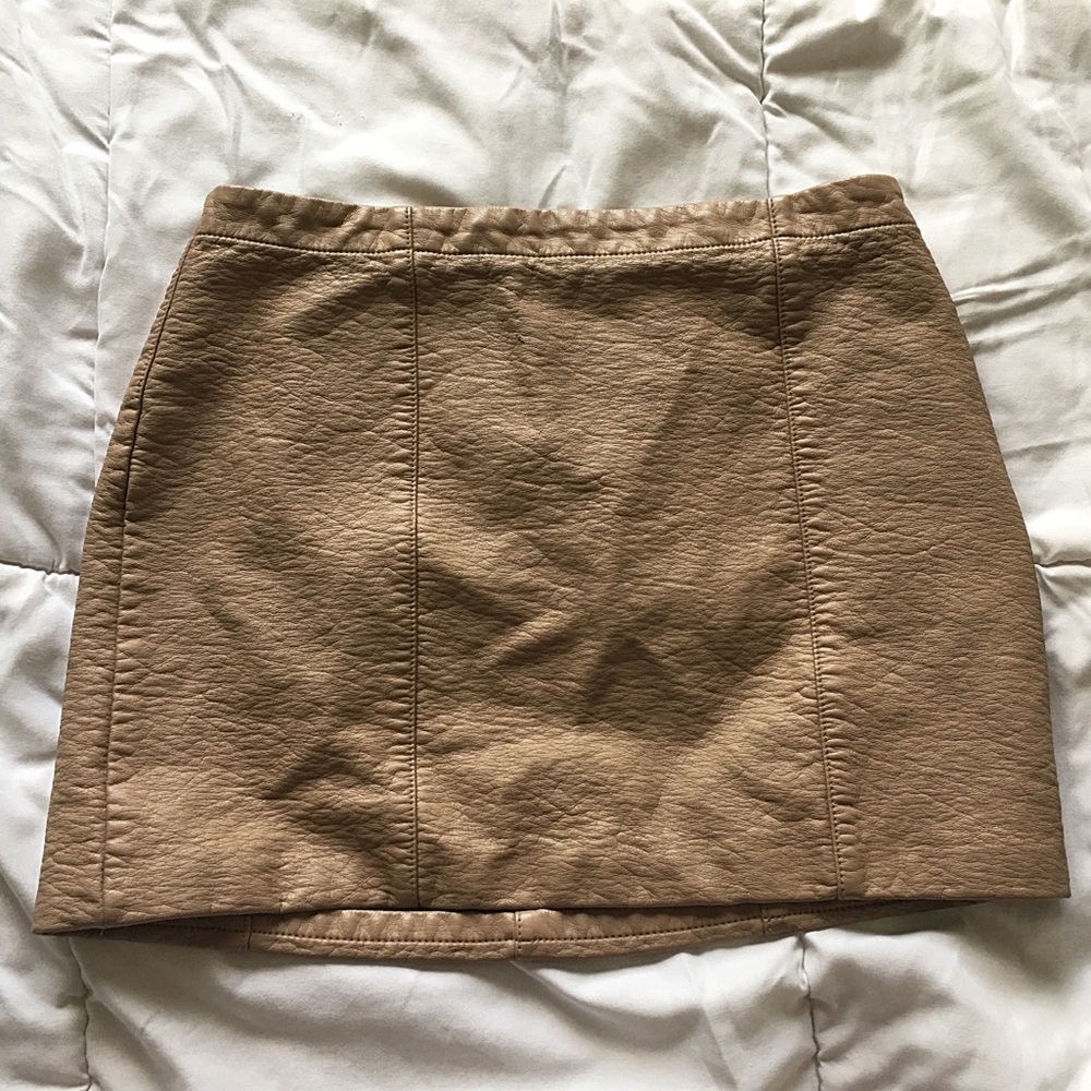 Faux Leather Mini Skirt