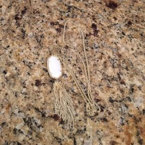 Kendra Scott Tassel Necklace-white