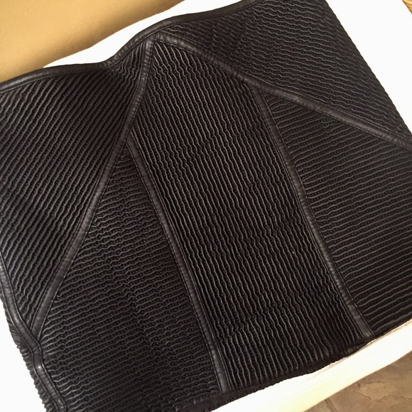 Free People Ribbed Leather Mini Skirt - Picture 4 of 6