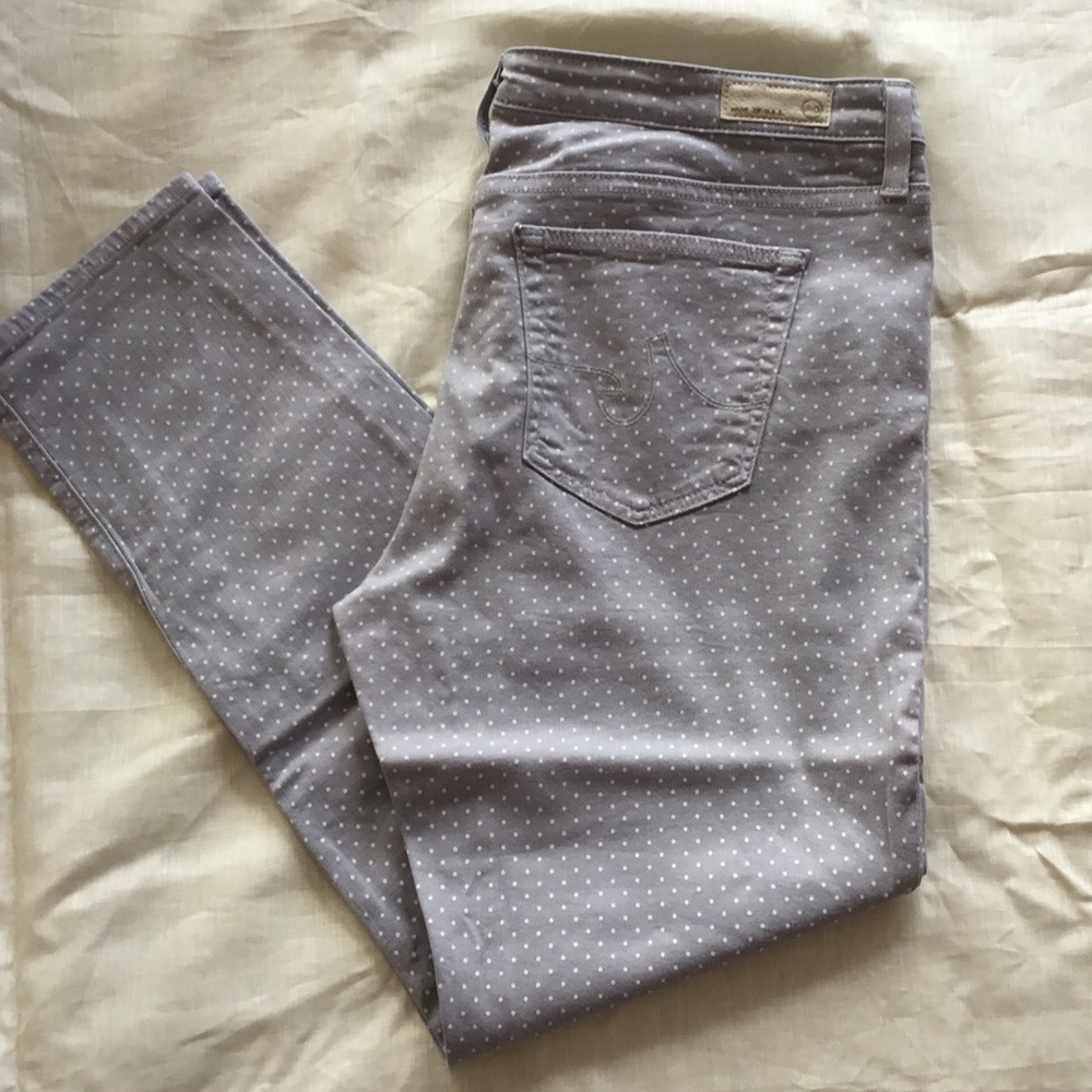 AG Stevie Ankle Polka Dot Jeans 32 Regular