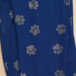 TC blue paw print LulaRoe leggings EUC