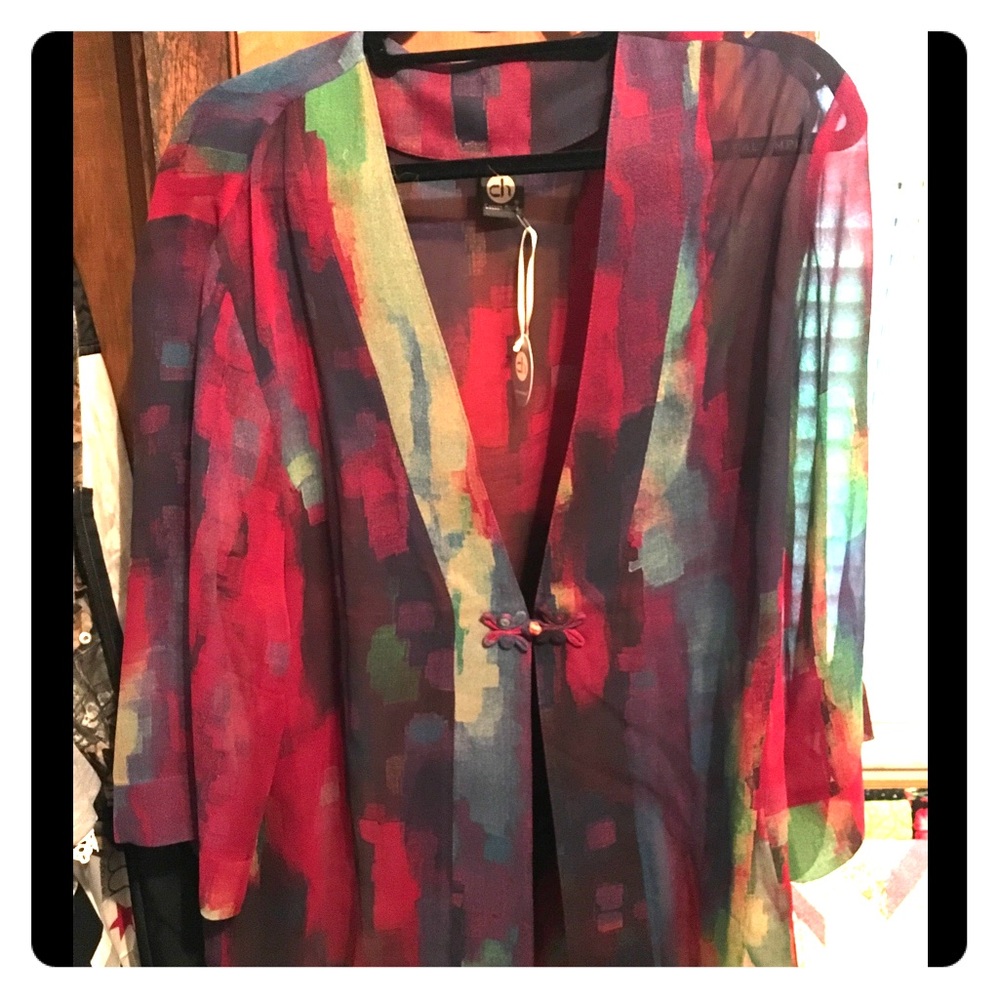 Cocoon House hand painted silk top