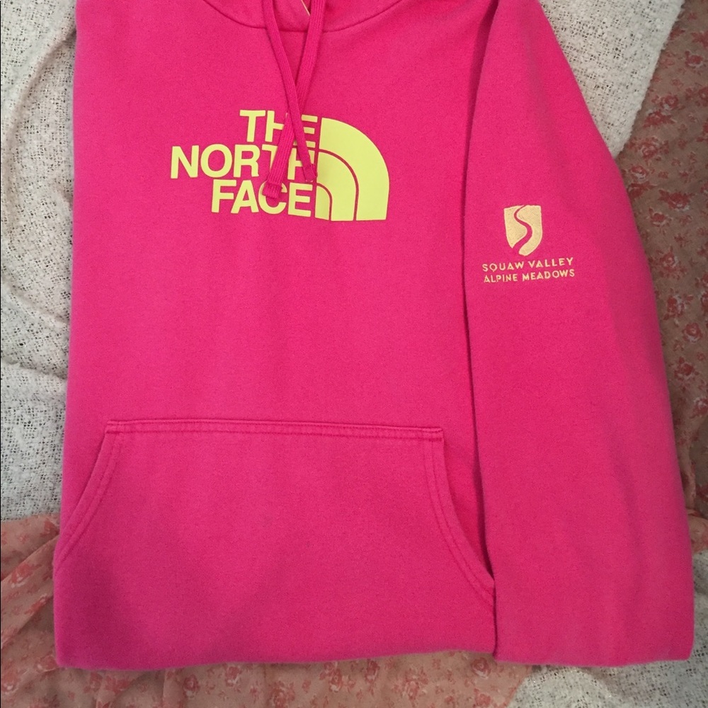 Pink/Green North Face Hoodie - SOLD📣💁🏻