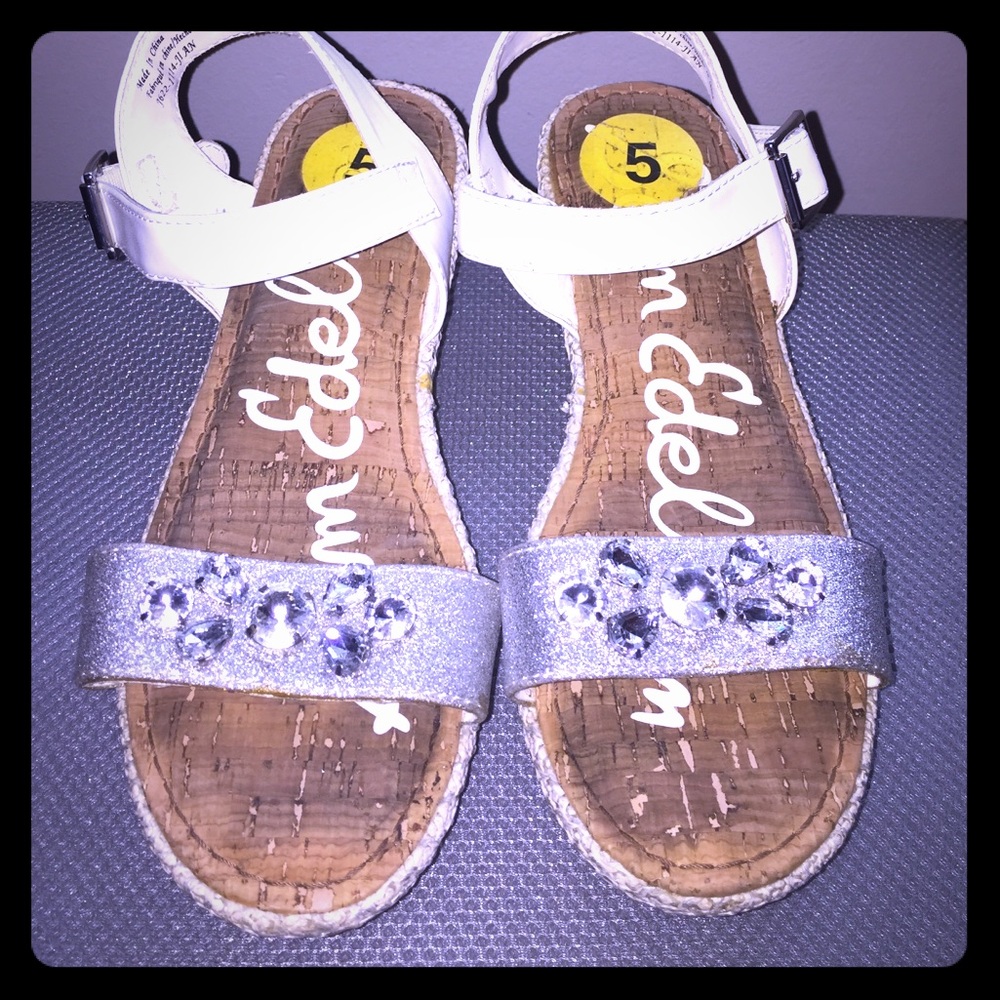 Beautiful White and Silver Wedges