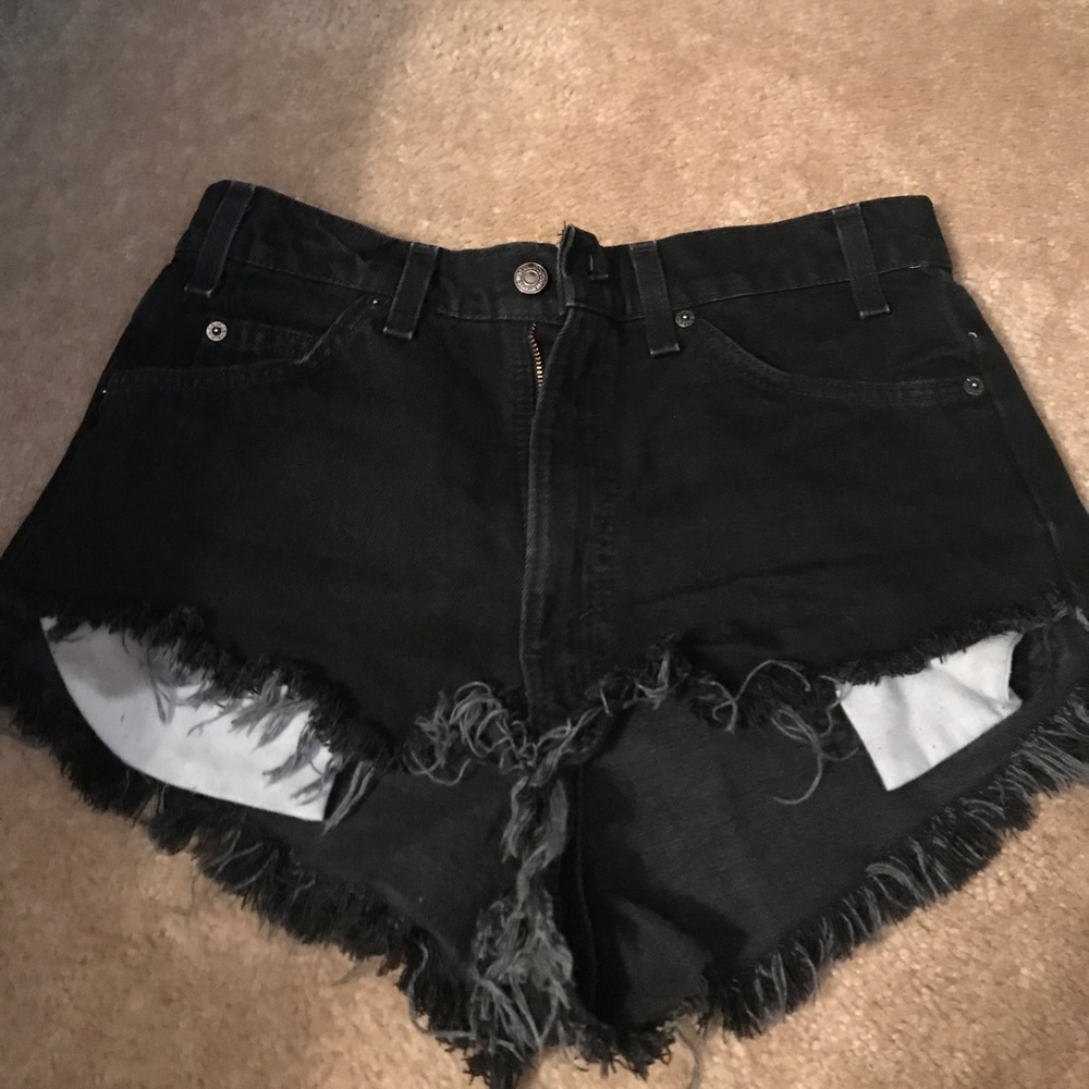Black Levi jean shorts