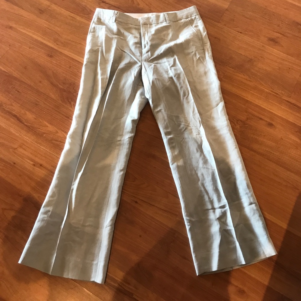 Banana Republic Wide Leg Linen Pants-Gray