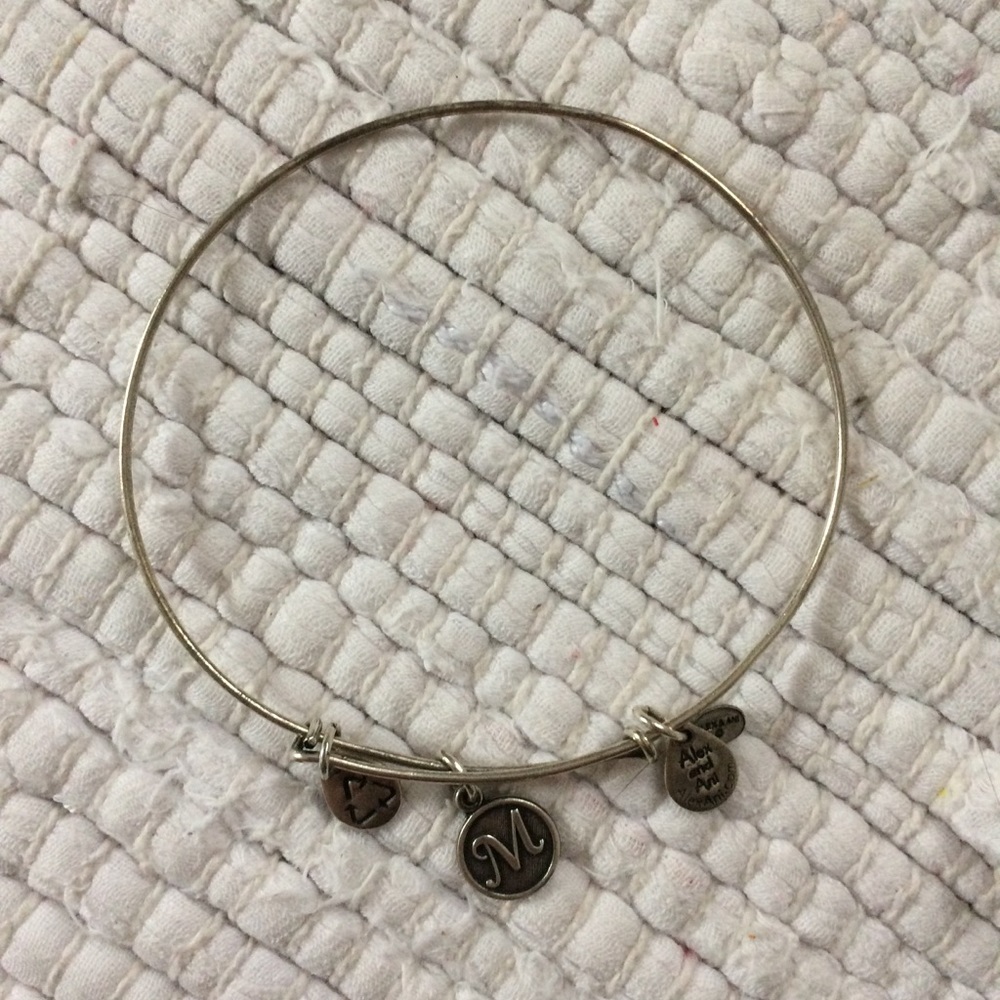 Alex & Ani bracelet with M initial