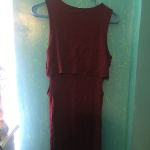 Short burgundy dress