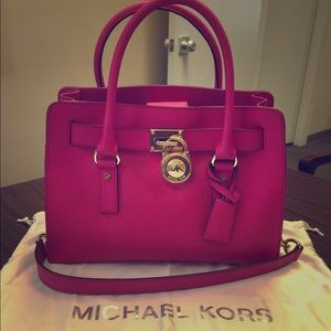 Fuchsia MK Hamilton Satchel- MAKE ME AN OFFER!