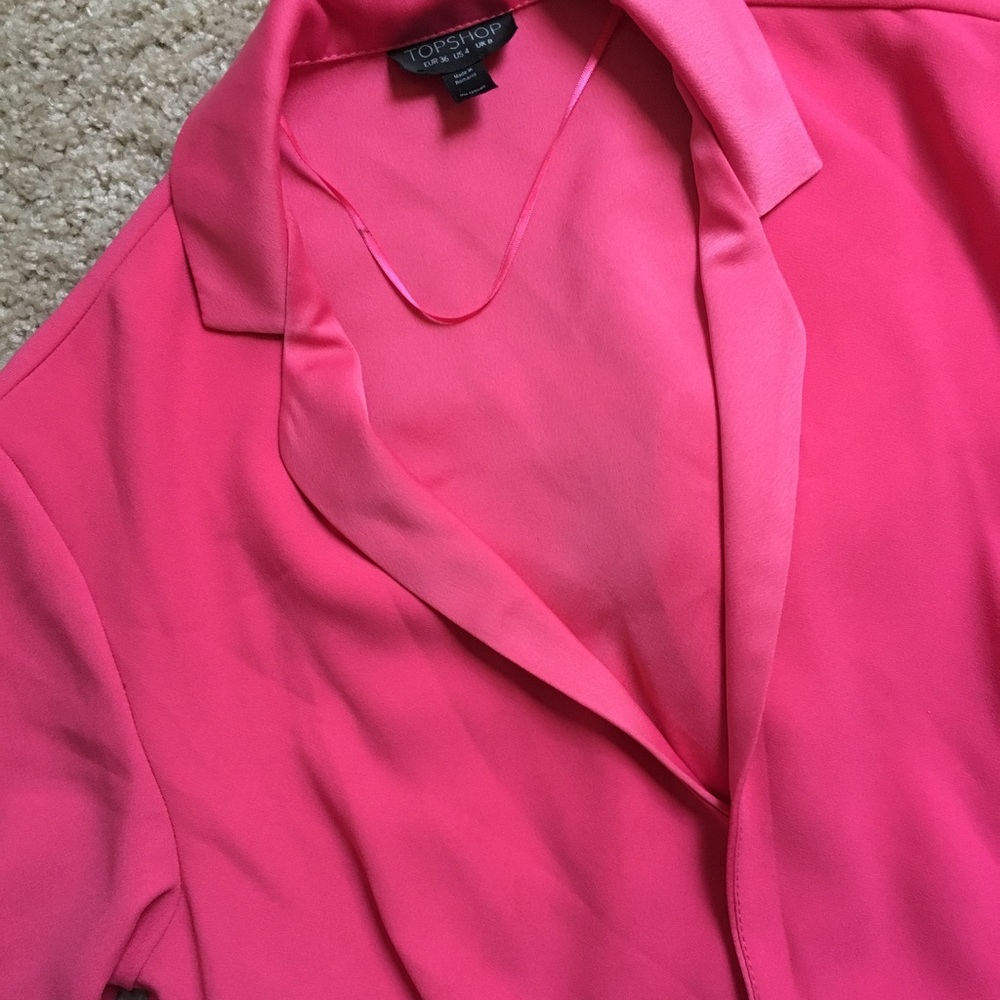 Topshop Pink Wrap Playsuit - DISCOUNTED SHIPPING