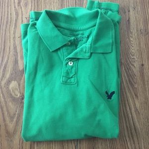 American Eagle green polo