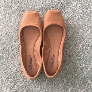 Lucky Brand tan leather ballet flats
