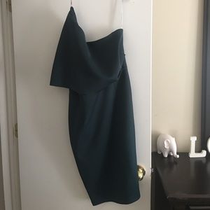 ASOS Evergreen One Shoulder Midi Dress