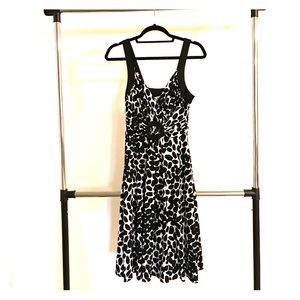 White House Black Market Black and White Dress