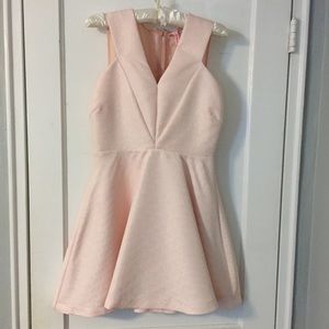Lulus blush pink mini dress! Mesh back!