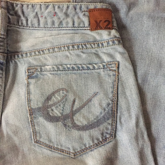 👖EXPRESS Distressed Boot Cut Jeans - Picture 3 of 5