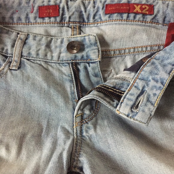 👖EXPRESS Distressed Boot Cut Jeans - Picture 4 of 5