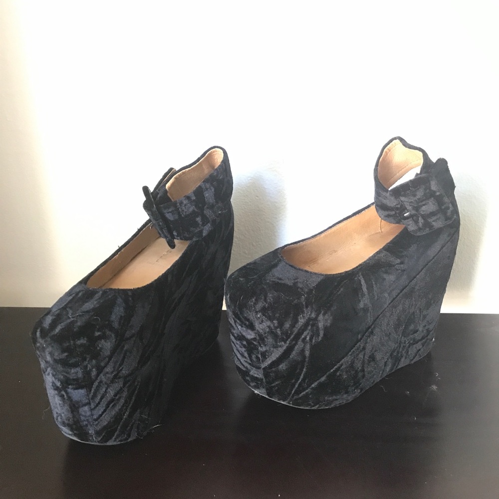 Jeffrey Campbell The Pointe black velvet heels