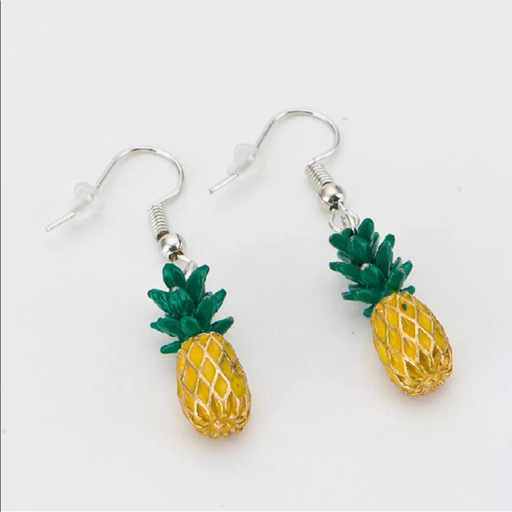 Pineapple earrings & necklace set hook style - Picture 2 of 4