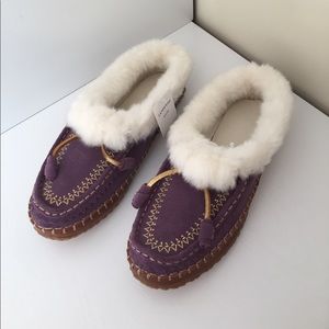 Suede Embroidered Clog Slippers