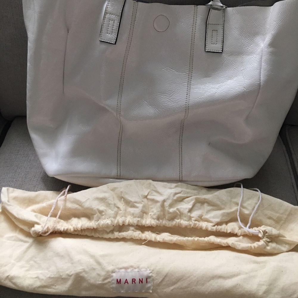 White leather Marni handbag