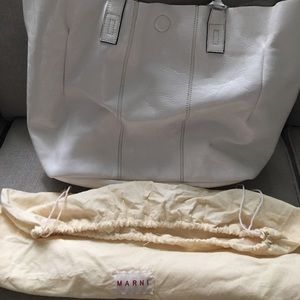 White leather Marni handbag