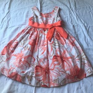 Maggie and Zoe coral colored floral dress