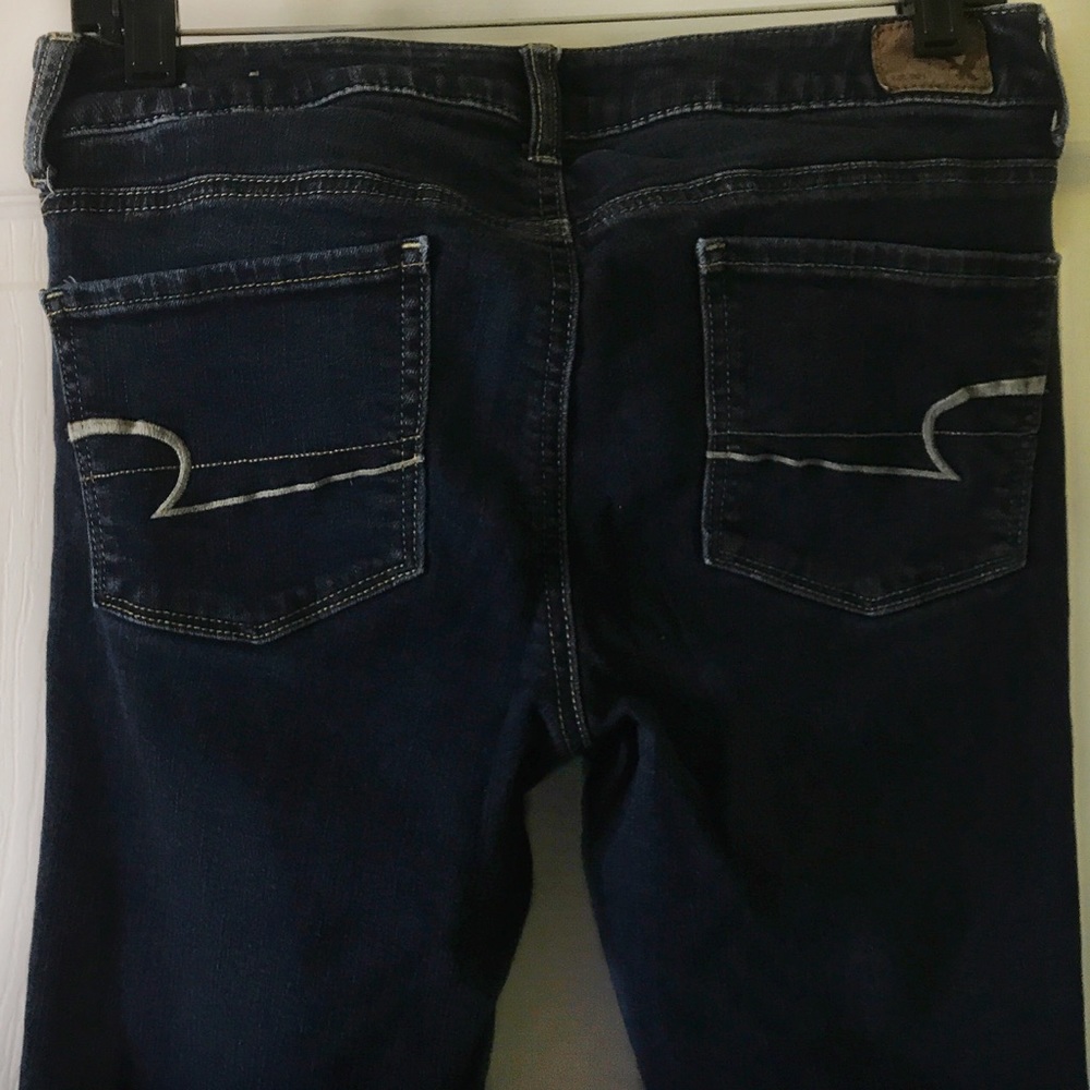 american eagle dark wash skinny jeans
