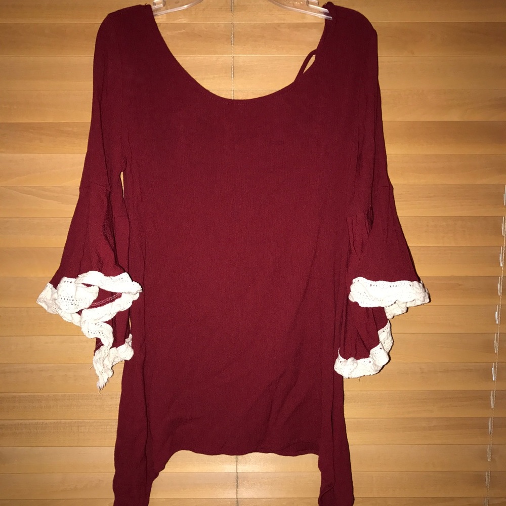 Maroon top