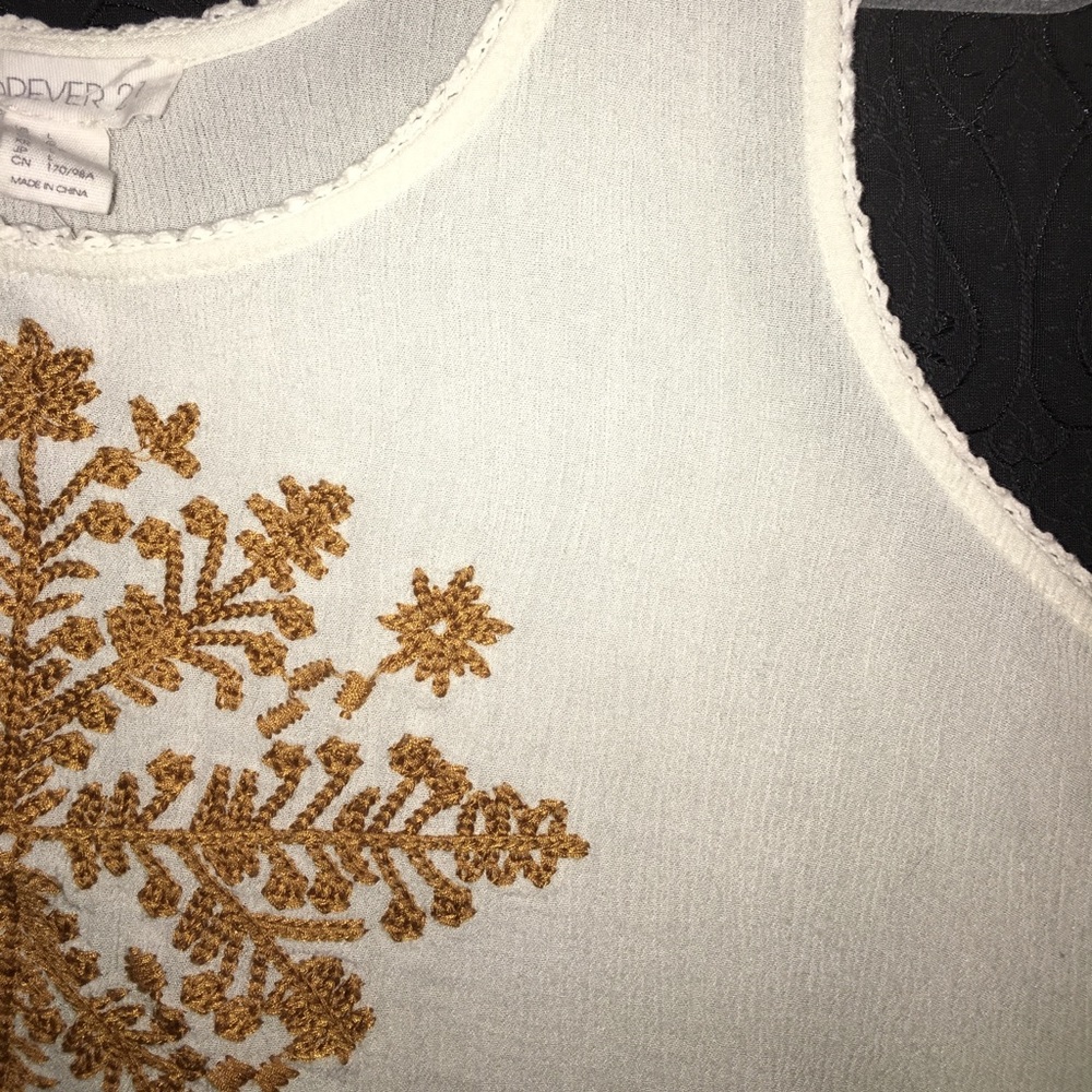 Embroidered Crop Top